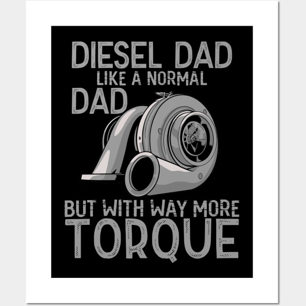 Diesel Mechanic Dad Automobile Fathers Day Wall Art by mo designs 95